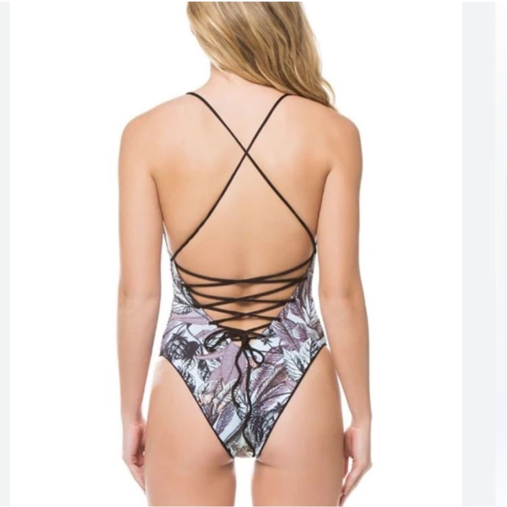 MAAJI Reversible Meteorite Columbia One-piece Swimsuit Black & Multi print - Picture 2 of 12